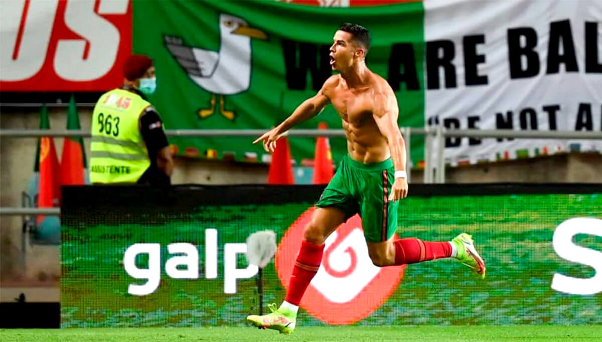 Cristiano Ronaldo scored a historic double for Portugal's agonizing victory